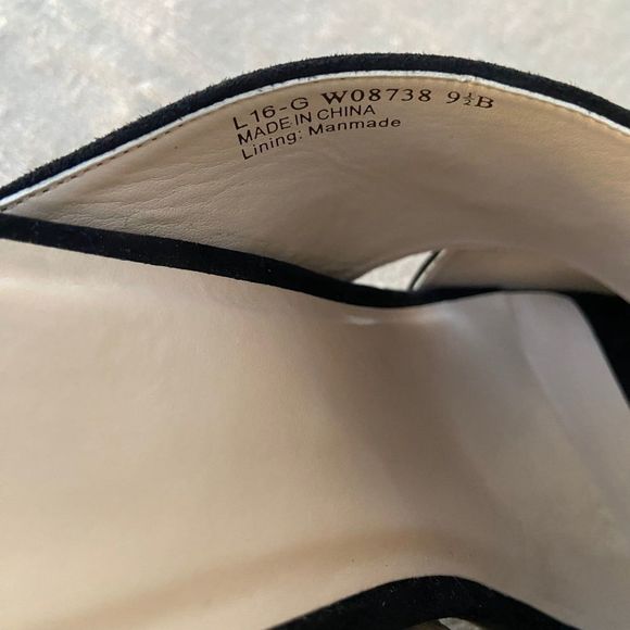 Cole Haan | Gabby Sandals Women's Size 9.5 B Black Suede Open Toe Casual Pump - Picture 3 of 12